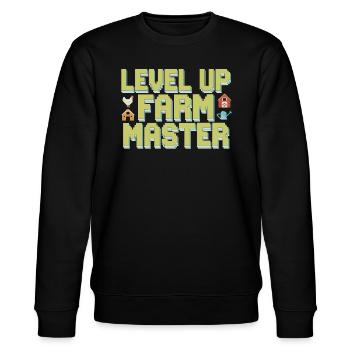Farming Simulator Virtual Farming Game Fan Farm - Stanley/Stella CHANGER Unisex Organic Sweatshirt - black - Front - Nik (191cm) & Marisol (170cm)
