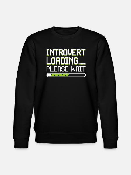 Introverted Gamer Declarer Calm - Stanley/Stella CHANGER Unisex Organic Sweatshirt - black