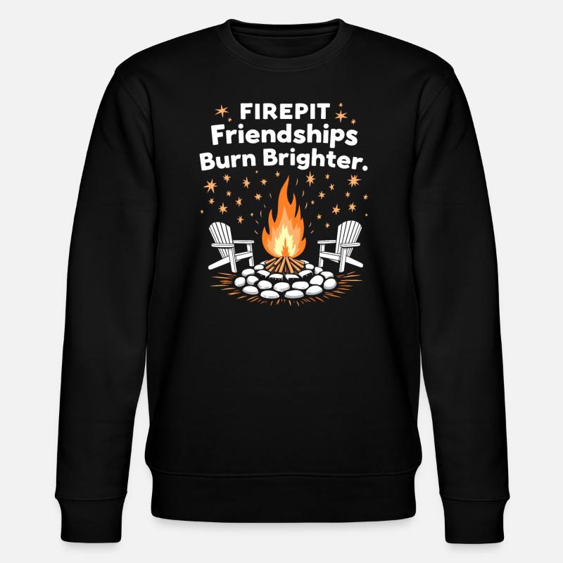 Fire Pits Backyard Gatherings In - Stanley/Stella CHANGER Unisex Organic Sweatshirt - black