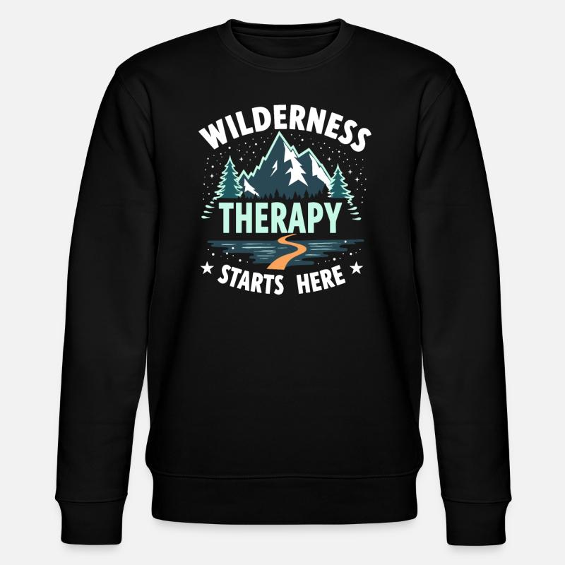 Nostalgische Camping-erinnerungen, Retro-vibes, - Stanley/Stella Unisex Bio-Sweatshirt CHANGER  - Schwarz