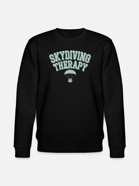 Skydiving Beginners Adventure Nerves - Stanley/Stella CHANGER Unisex Organic Sweatshirt - black