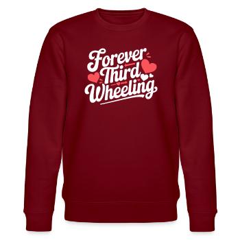 Dating Disaster Comedy Funny Fails - Stanley/Stella CHANGER Unisex Organic Sweatshirt - burgundy - Front - Nik (191cm) & Marisol (170cm)