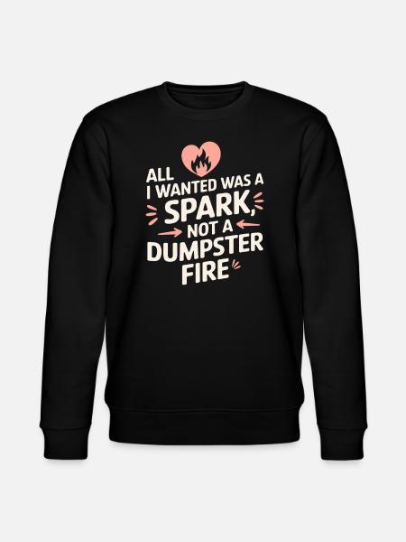 Dating Disaster Comedy Funny Fails - Stanley/Stella CHANGER Unisex Organic Sweatshirt - black