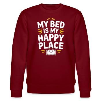 Sleep Hygiene Enthusiasts, Restful Nights, - Stanley/Stella CHANGER Unisex Organic Sweatshirt - burgundy - Front - Nik (191cm) & Marisol (170cm)