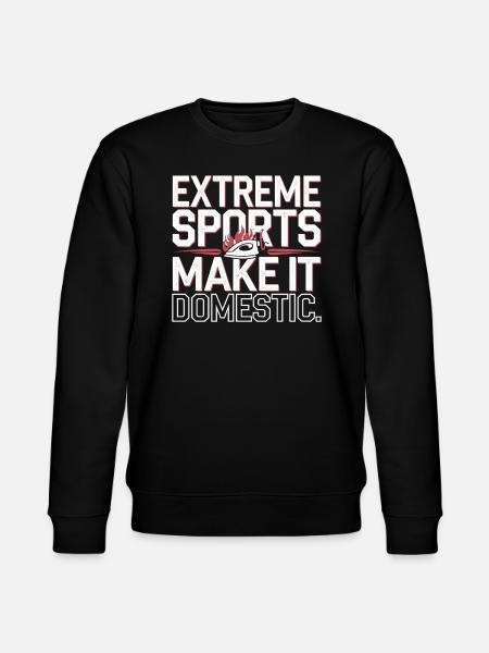 Extreme Ironing Competitive Funny - Stanley/Stella CHANGER Unisex Organic Sweatshirt - black