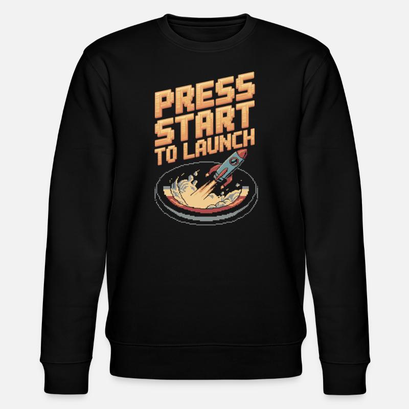 Space-themed players Cosmic Gaming Sci-fi - Stanley/Stella CHANGER Unisex Organic Sweatshirt - black