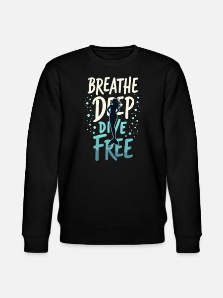 Mermaid Underwater Performer Mermaid - Stanley/Stella CHANGER Unisex Organic Sweatshirt - black