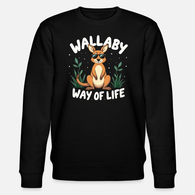 Wallaby Faune australienne Marsupial Nature - Sweat bio CHANGER Stanley/Stella Unisexe - noir