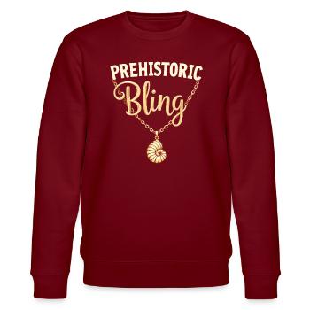 Fossilized Ammonite Collector Prehistoric - Stanley/Stella CHANGER Unisex Organic Sweatshirt - burgundy - Front - Nik (191cm) & Marisol (170cm)