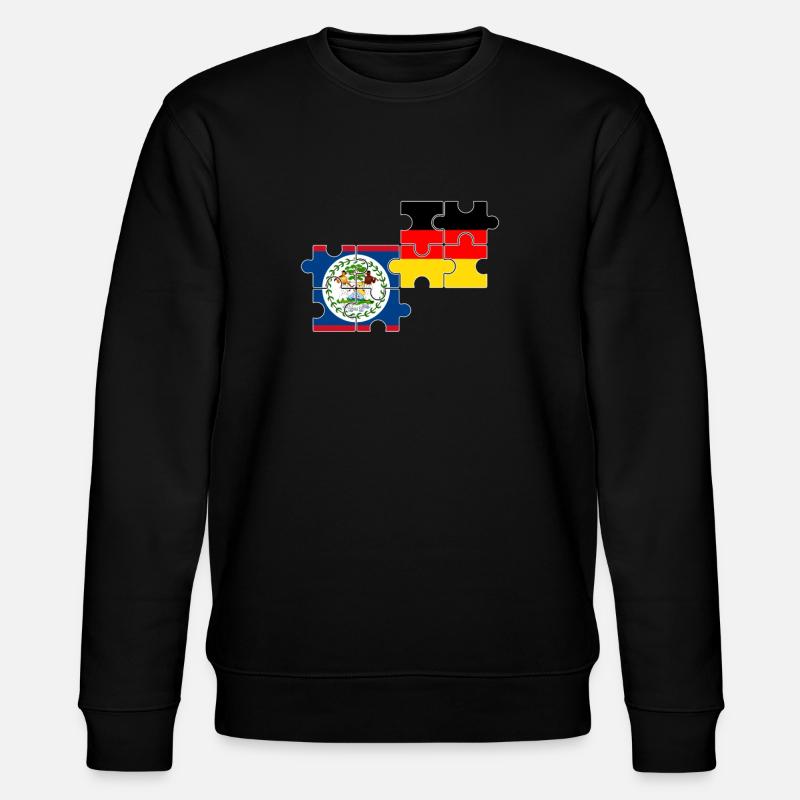 Belize Germany Flag Belizer - Stanley/Stella CHANGER Unisex Organic Sweatshirt - black