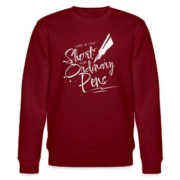 Stylos ordinaires Stylo plume Stylo plume - Sweat bio CHANGER Stanley/Stella Unisexe - bordeaux - Devant - Nik (191cm) & Marisol (170cm)