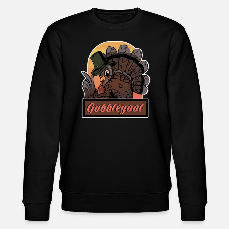 Gobblegool Thanksgiving Turkey - Stanley/Stella CHANGER Unisex Organic Sweatshirt - black