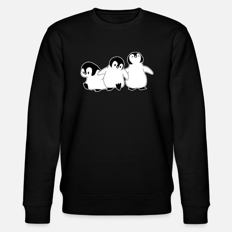 Süße Pinguine - Stanley/Stella Unisex Bio-Sweatshirt CHANGER  - Schwarz