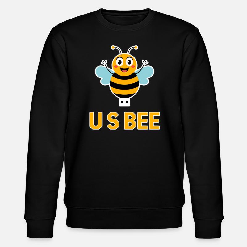 USBEE Biene Mit USB Stick - Stanley/Stella Unisex Bio-Sweatshirt CHANGER - Schwarz