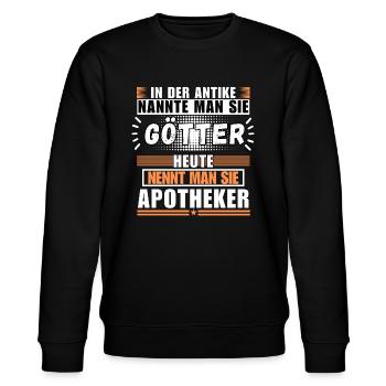 Götter in der Antike. Heute Apotheker - Stanley/Stella Unisex Bio-Sweatshirt CHANGER  - Schwarz - Vorne - Nik (191cm) & Marisol (170cm)