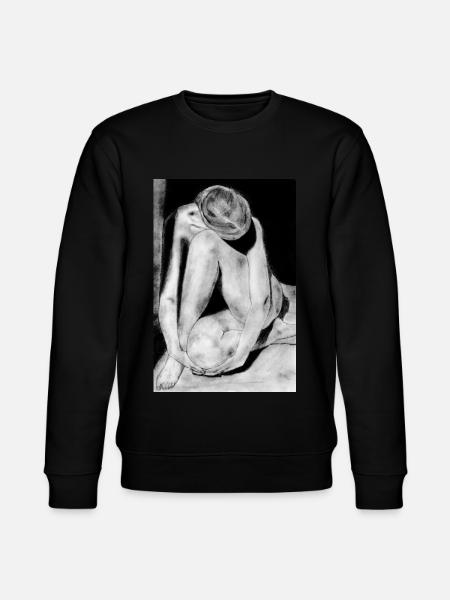 Schüchterne Frau nackt - Stanley/Stella Unisex Bio-Sweatshirt CHANGER  - Schwarz