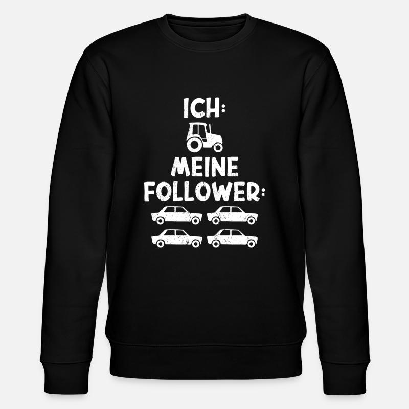 Traktor Trekker Bauer Landwirtschaft - Stanley/Stella Unisex Bio-Sweatshirt CHANGER  - Schwarz