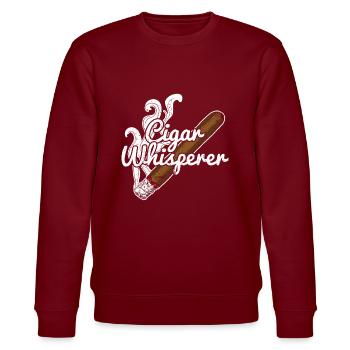 Zigarren Zigarren - Stanley/Stella Unisex Bio-Sweatshirt CHANGER  - Burgunderrot - Vorne - Nik (191cm) & Marisol (170cm)