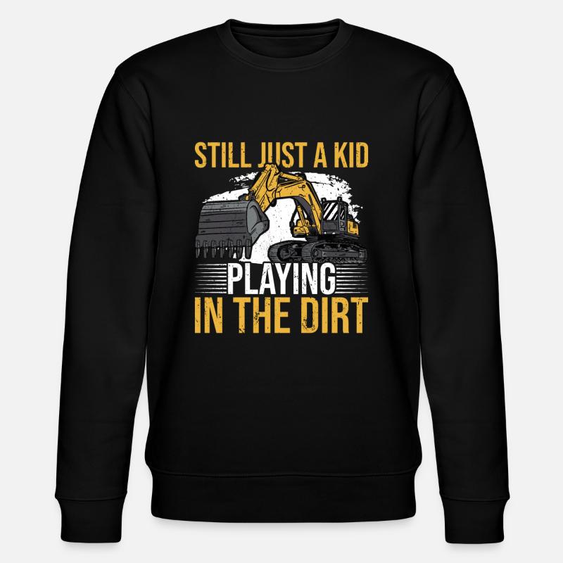 Excavator Digger - Stanley/Stella CHANGER Unisex Organic Sweatshirt - black