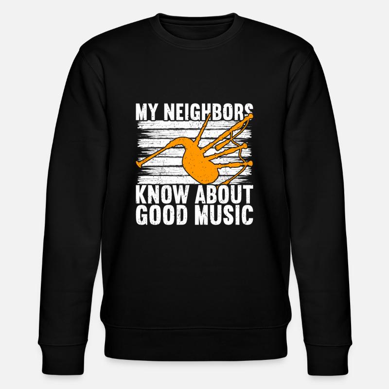 Bagpipe Player Bagpipes Bagpiper - Stanley/Stella CHANGER Unisex Organic Sweatshirt - black