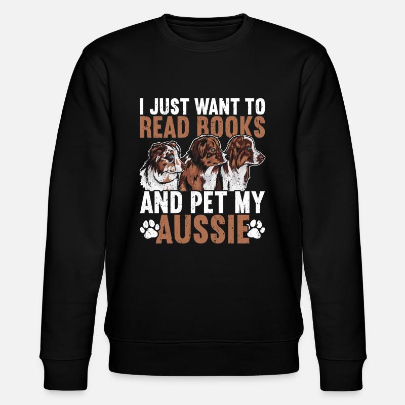 Australischer Schäferhund - Stanley/Stella Unisex Bio-Sweatshirt CHANGER  - Schwarz