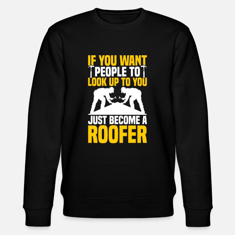 Dachdecker Dachdecker Dachziegel - Stanley/Stella Unisex Bio-Sweatshirt CHANGER  - Schwarz