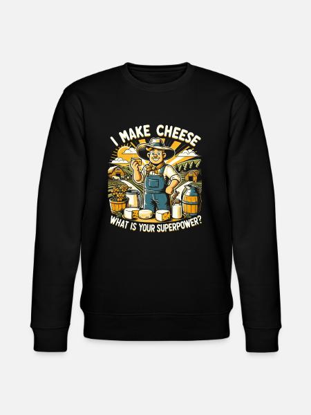 Cheese making - Stanley/Stella CHANGER Unisex Organic Sweatshirt - black