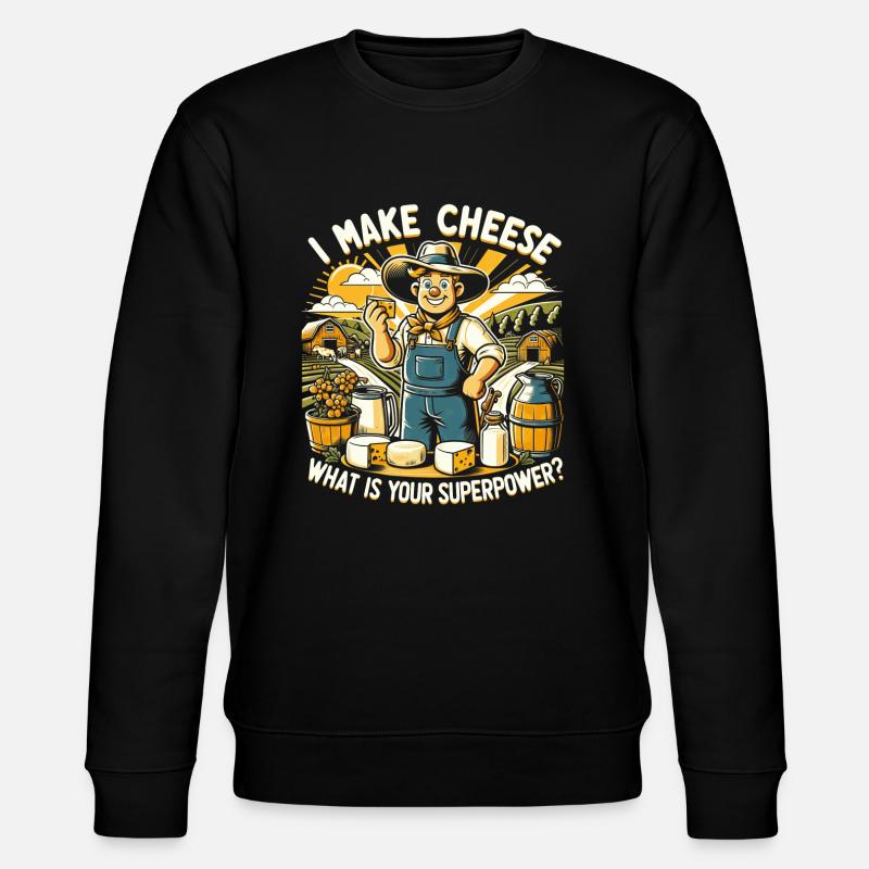 Cheese making - Stanley/Stella CHANGER Unisex Organic Sweatshirt - black