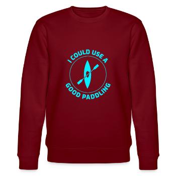 Kayaking - Stanley/Stella CHANGER Unisex Organic Sweatshirt - burgundy - Front - Nik (191cm) & Marisol (170cm)