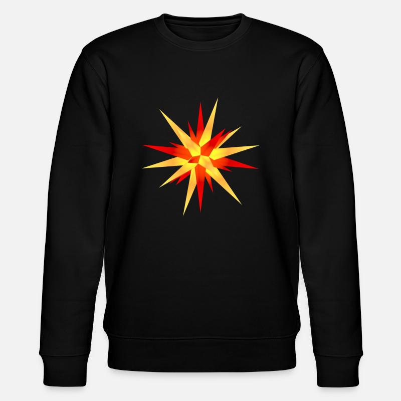 weihnachtsstern gelb-rot 1 - Stanley/Stella Unisex Bio-Sweatshirt CHANGER  - Schwarz