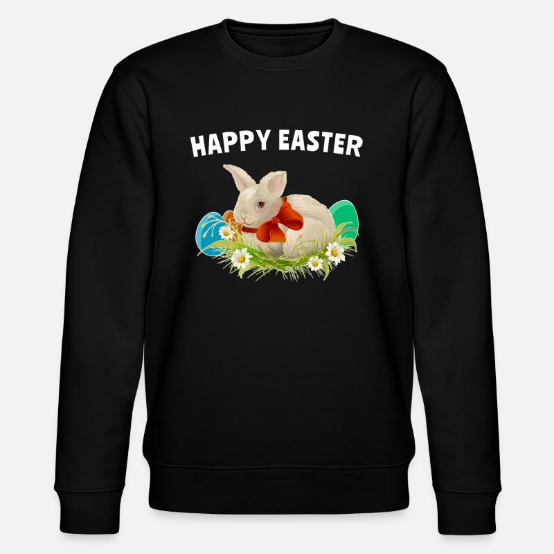 Easter Easter Happy Easter - Stanley/Stella CHANGER Unisex Organic Sweatshirt - black