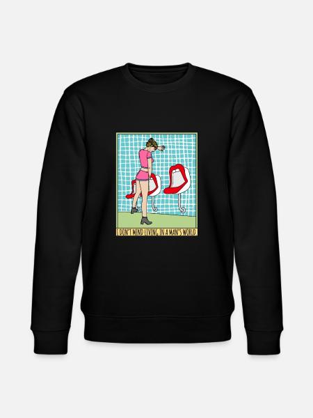 PEE FETISH GIRL GENDER TOILET SEXY - Stanley/Stella CHANGER Unisex Organic Sweatshirt - black