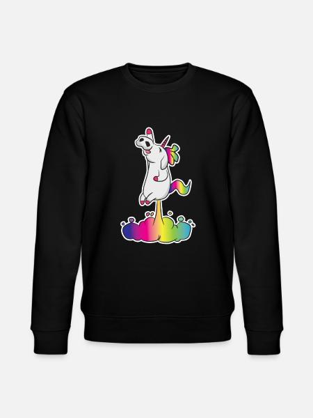 Super Einhorn - Stanley/Stella Unisex Bio-Sweatshirt CHANGER - Schwarz