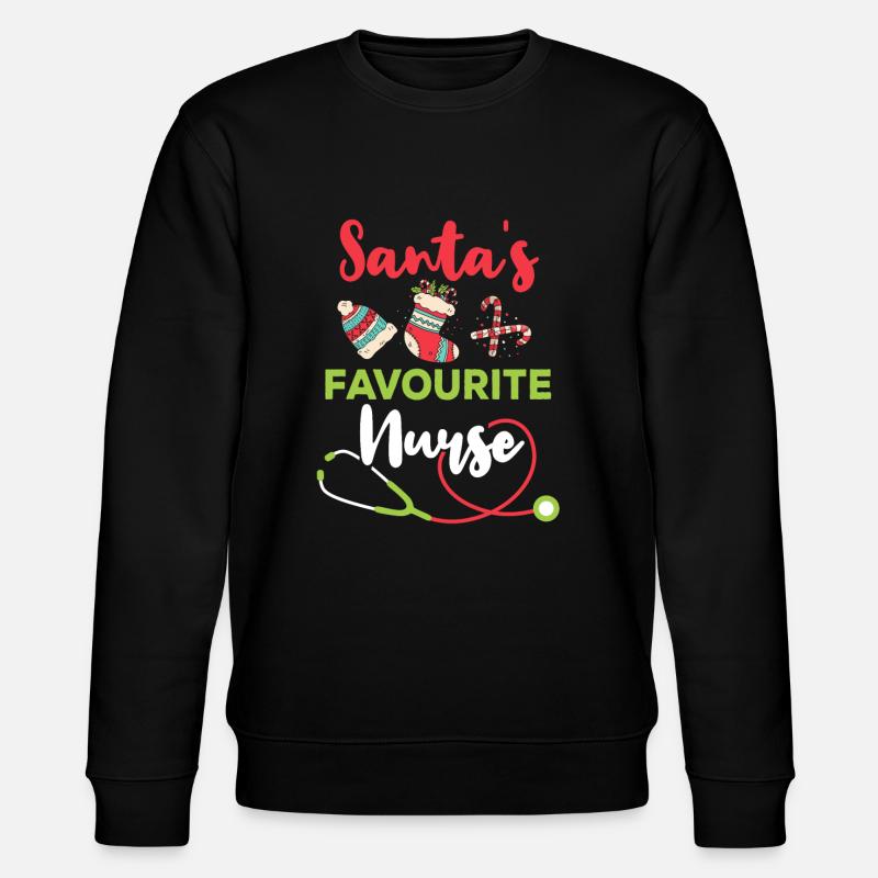 Weihnachten Krankenpflegerin Krankenschwester - Stanley/Stella Unisex Bio-Sweatshirt CHANGER - Schwarz