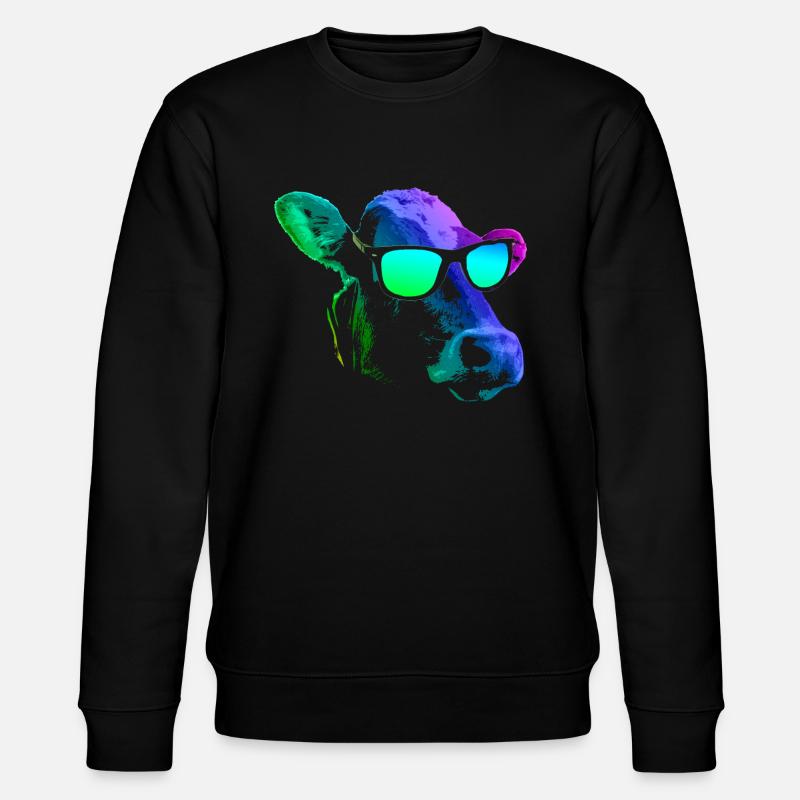 kühle Kuh - Stanley/Stella Unisex Bio-Sweatshirt CHANGER - Schwarz