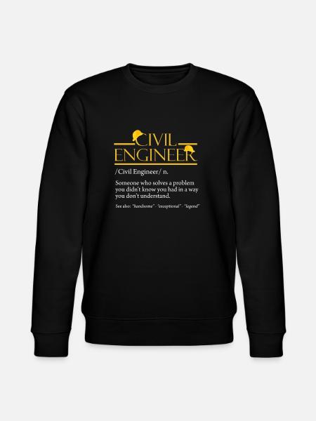 Civil Engineer Profession Study Spruch - Stanley/Stella CHANGER Unisex Organic Sweatshirt - black