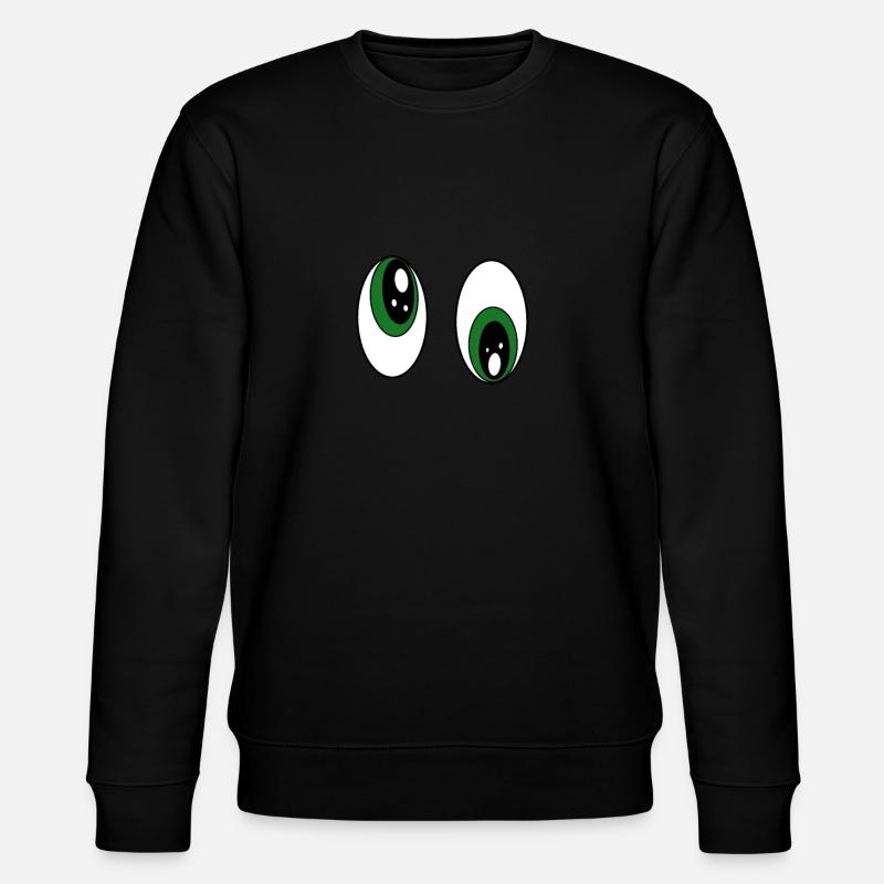 lustige Glubschaugen - Stanley/Stella Unisex Bio-Sweatshirt CHANGER - Schwarz
