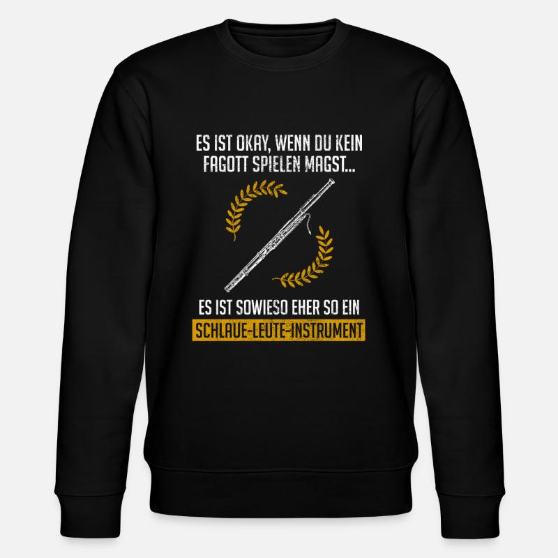 Fagott Spielen Design - Stanley/Stella Unisex Bio-Sweatshirt CHANGER  - Schwarz