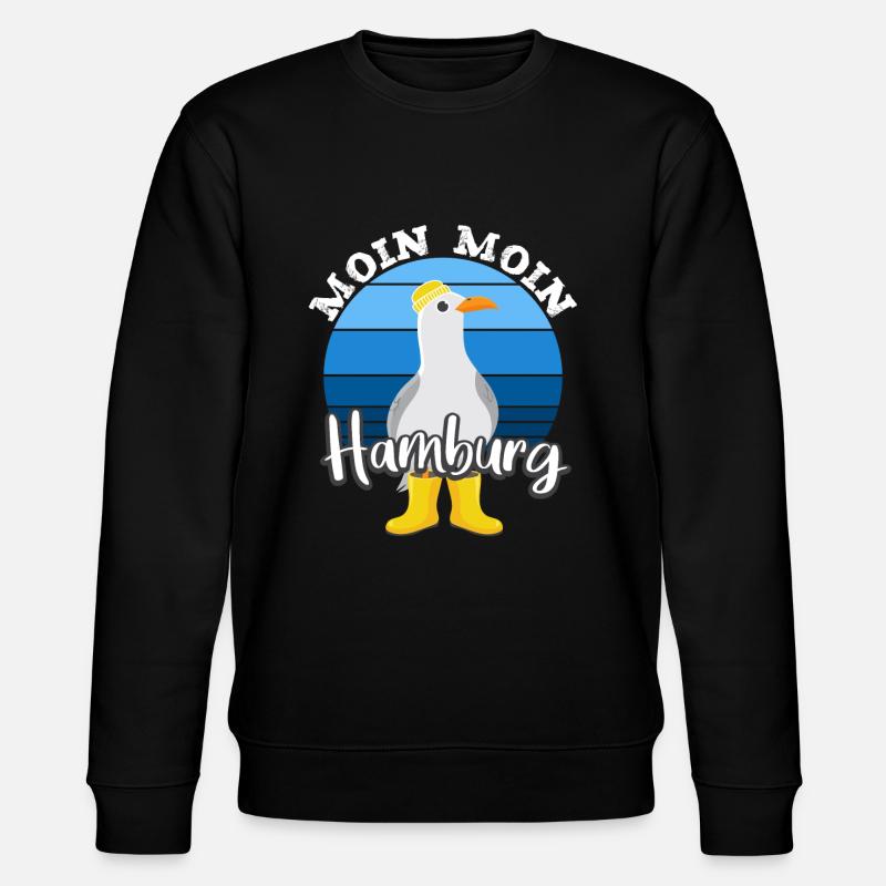Moin Moin Hamburg - Stanley/Stella Unisex Bio-Sweatshirt CHANGER  - Schwarz