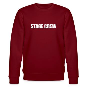 Stage Crew Bühnentechniker Veranstaltungstechnik - Stanley/Stella Unisex Bio-Sweatshirt CHANGER  - Burgunderrot - Vorne - Nik (191cm) & Marisol (170cm)