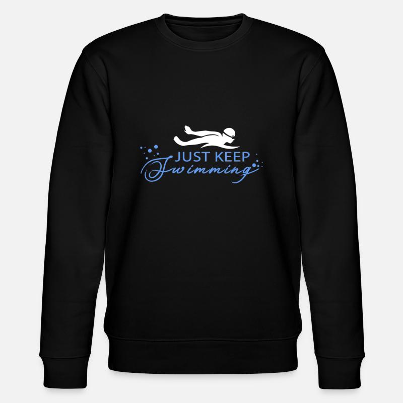 Schwimmer Schwimmen - Stanley/Stella Unisex Bio-Sweatshirt CHANGER  - Schwarz