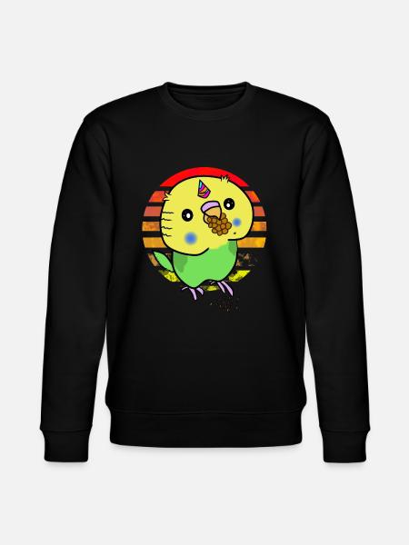 Budgie unicorn - Stanley/Stella CHANGER Unisex Organic Sweatshirt - black