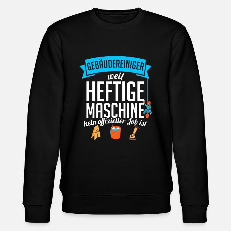 Geschenk für Gebäudereiniger - Stanley/Stella Unisex Bio-Sweatshirt CHANGER  - Schwarz