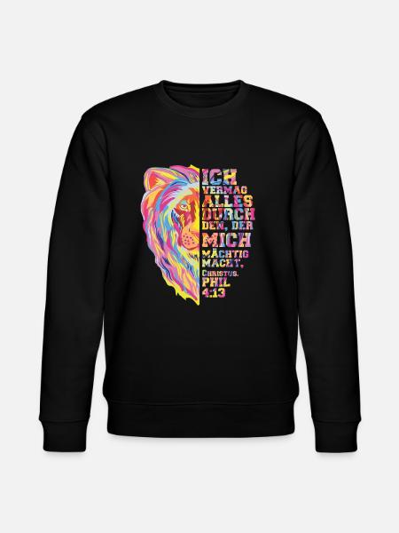 Jesus Löwe von Juda - Stanley/Stella Unisex Bio-Sweatshirt CHANGER - Schwarz