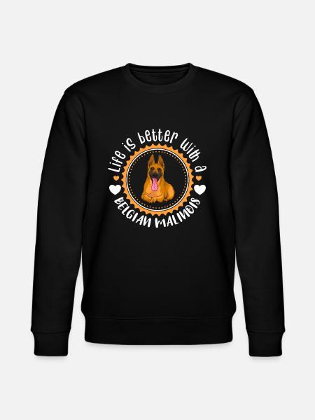Malinois Belgian Shepherd Dog - Stanley/Stella CHANGER Unisex Organic Sweatshirt - black