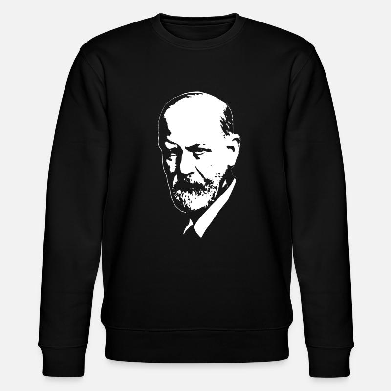 Sigmund Freud weiß auf schwarz - Sweat bio CHANGER Stanley/Stella Unisexe - noir