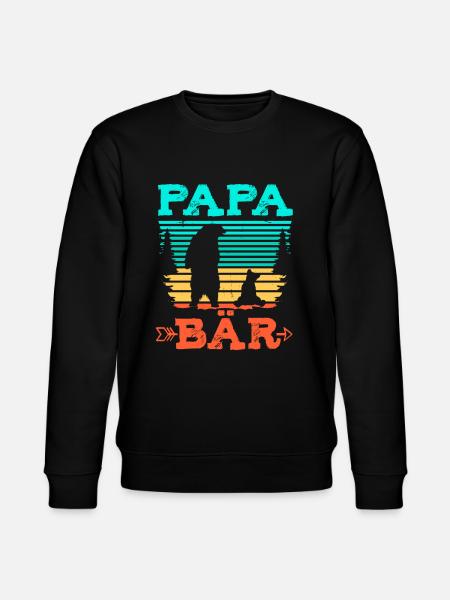 Papa Bär - Stanley/Stella Unisex Bio-Sweatshirt CHANGER  - Schwarz
