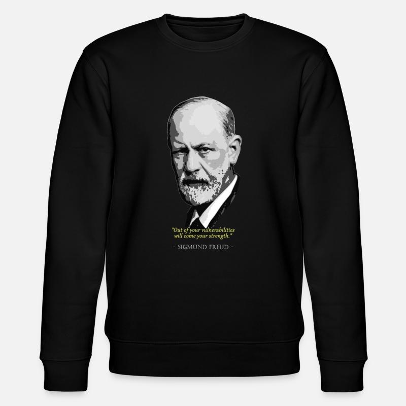 Sigmund FreudZitat - Stanley/Stella Unisex Bio-Sweatshirt CHANGER  - Schwarz
