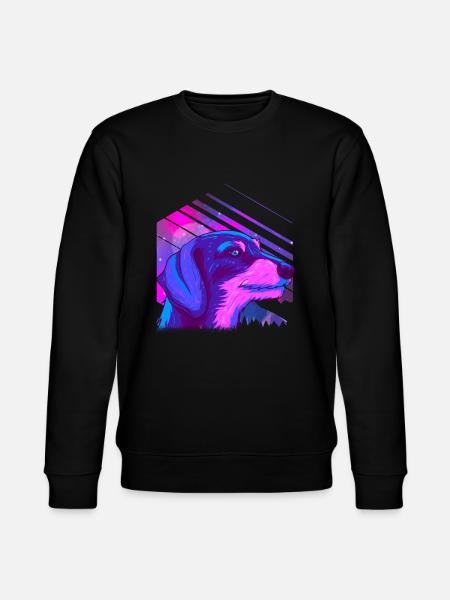 Wire-haired brown dachshund - Stanley/Stella CHANGER Unisex Organic Sweatshirt - black