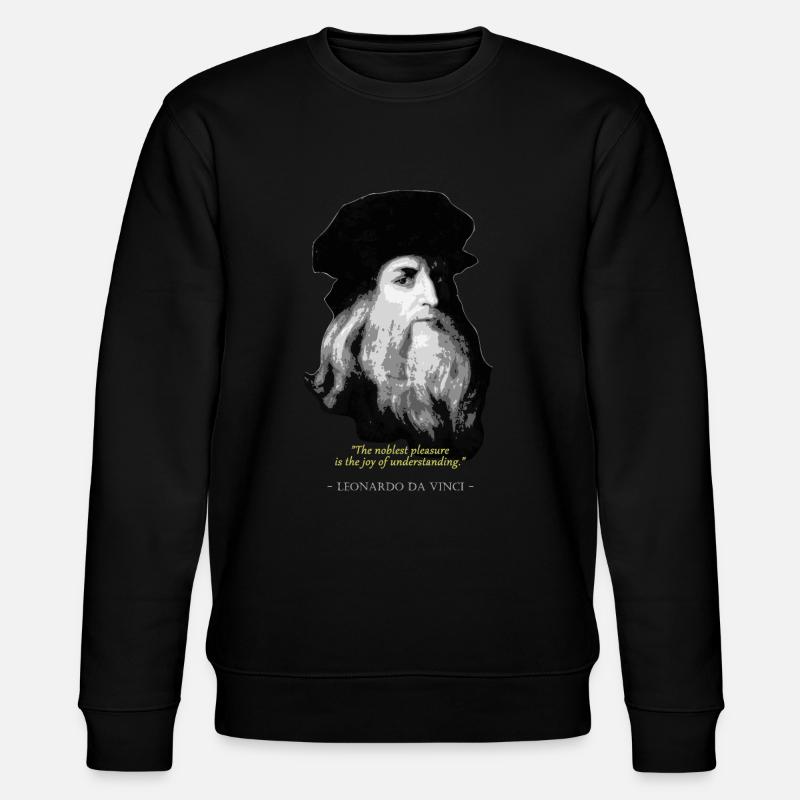 Leonardo Da VinciZitat - Stanley/Stella Unisex Bio-Sweatshirt CHANGER  - Schwarz